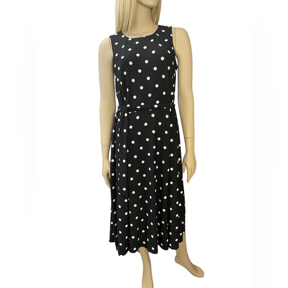 Anne Klein polka dot matching belt dress - Picture 5 of 7